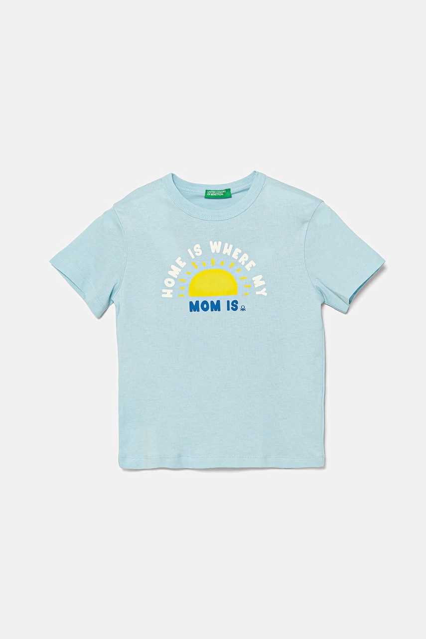 United Colors of Benetton tricou de bumbac pentru copii cu imprimeu, 3I1XG10JM