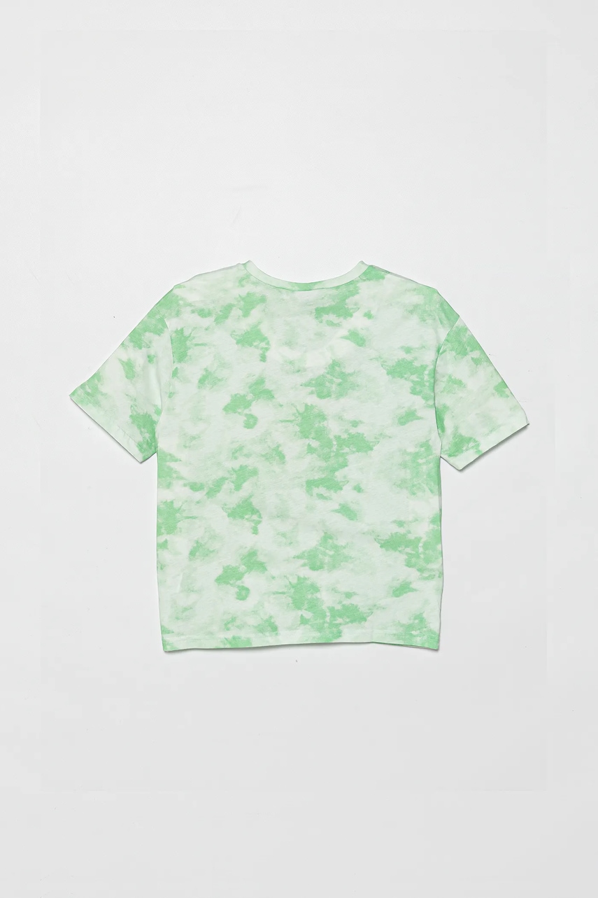 Детская хлопковая футболка United Colors of Benetton цвет зелёный узор 3ORKC10P3 Детская хлопковая футболка United Colors of Benetton цвет зелёный узор 3ORKC10P3