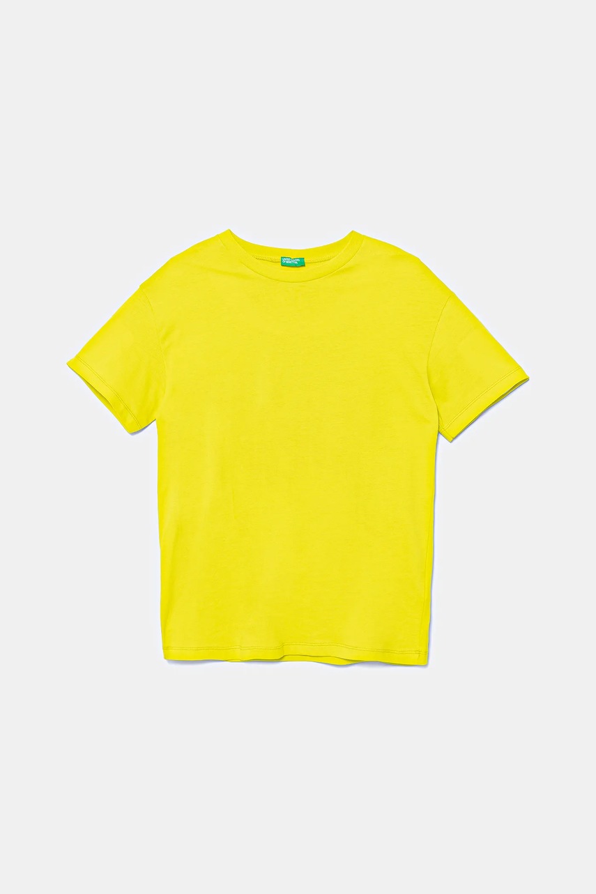 

Детска памучна тениска United Colors of Benetton, Жълт