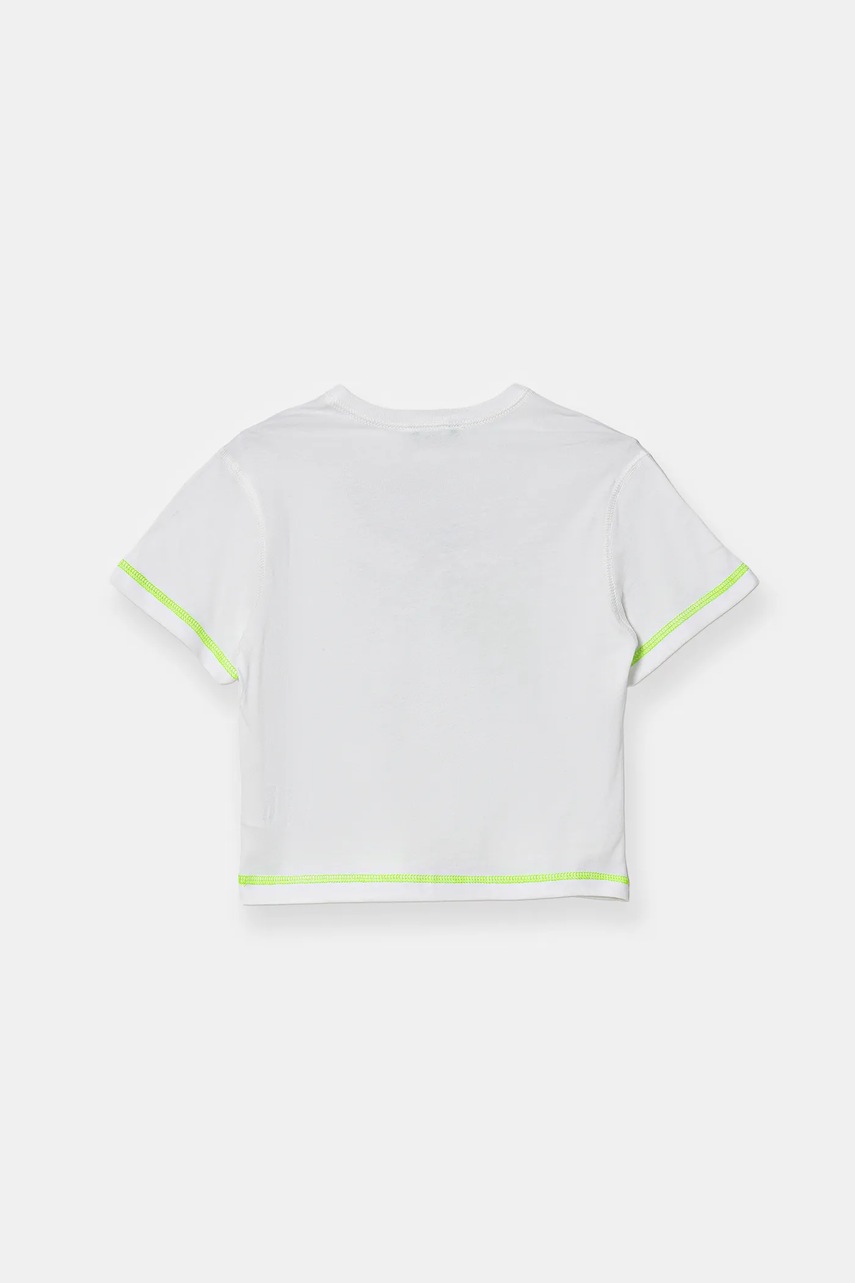 Детская хлопковая футболка United Colors of Benetton цвет белый с принтом 3I1XG10JG Детская хлопковая футболка United Colors of Benetton цвет белый с принтом 3I1XG10JG
