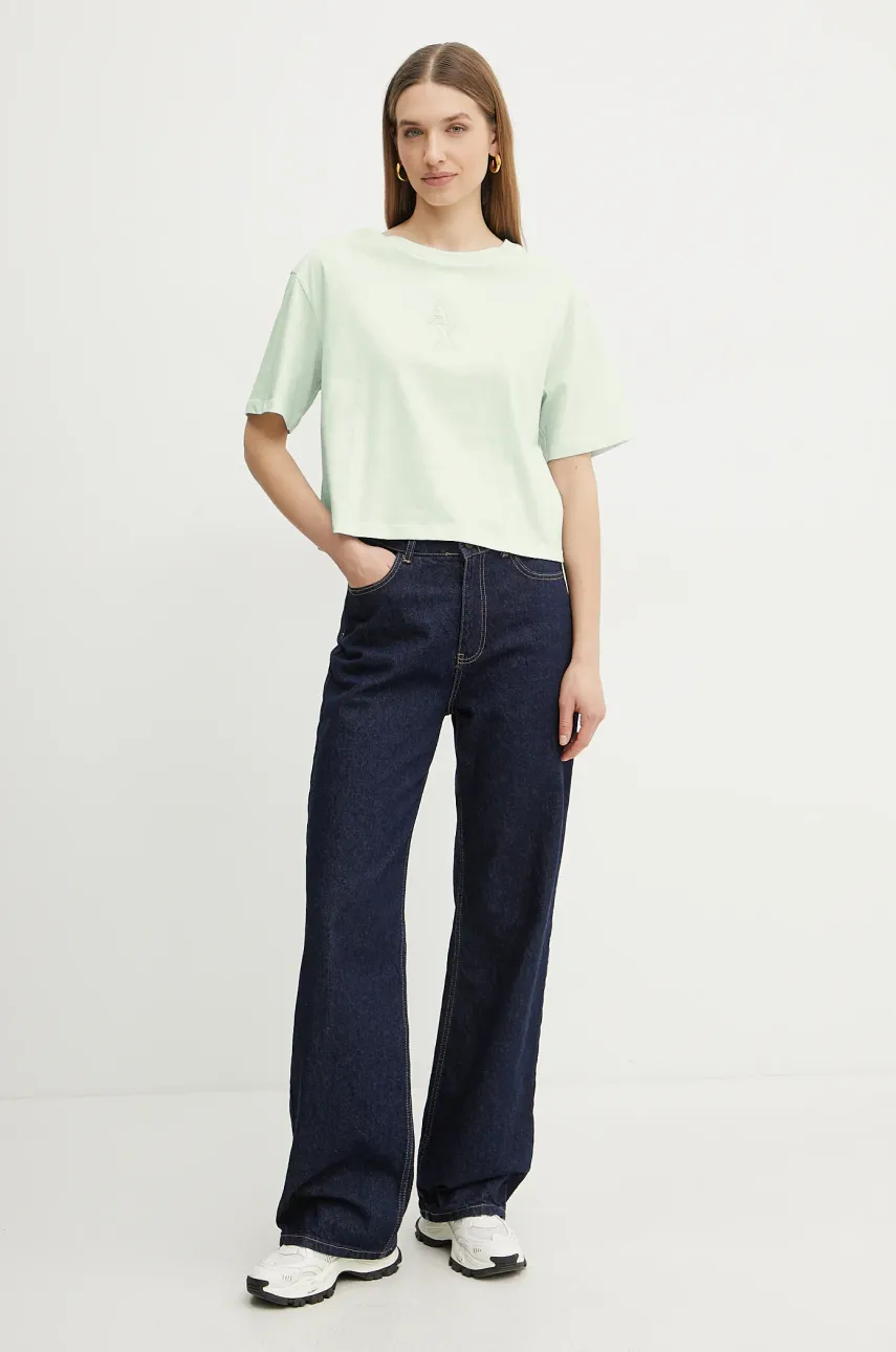 Хлопковая футболка Armani Exchange женская цвет зелёный XW000102 AF10359 Хлопковая футболка Armani Exchange женская цвет зелёный XW000102 AF10359
