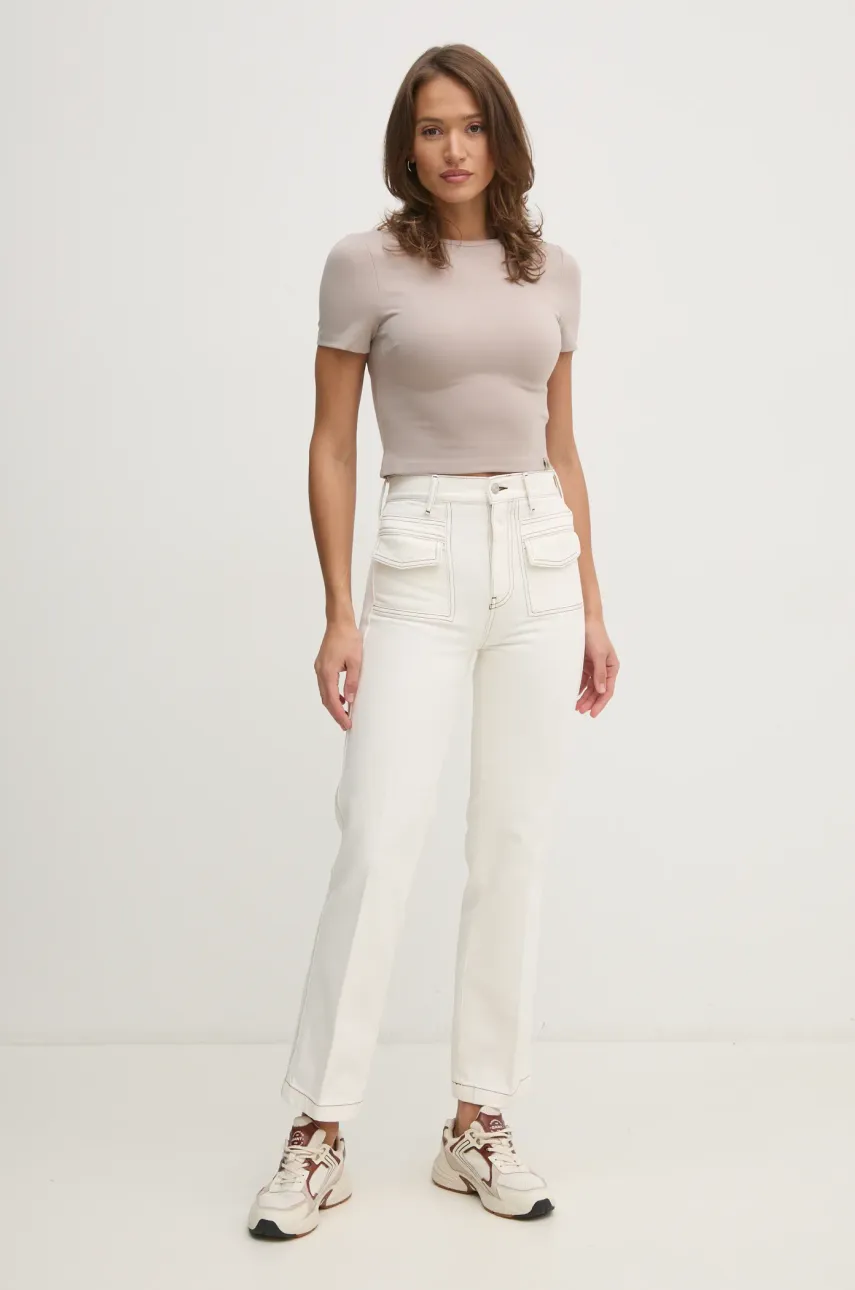 Футболка Calvin Klein Jeans женская цвет бежевый J20J224769 Футболка Calvin Klein Jeans женская цвет бежевый J20J224769