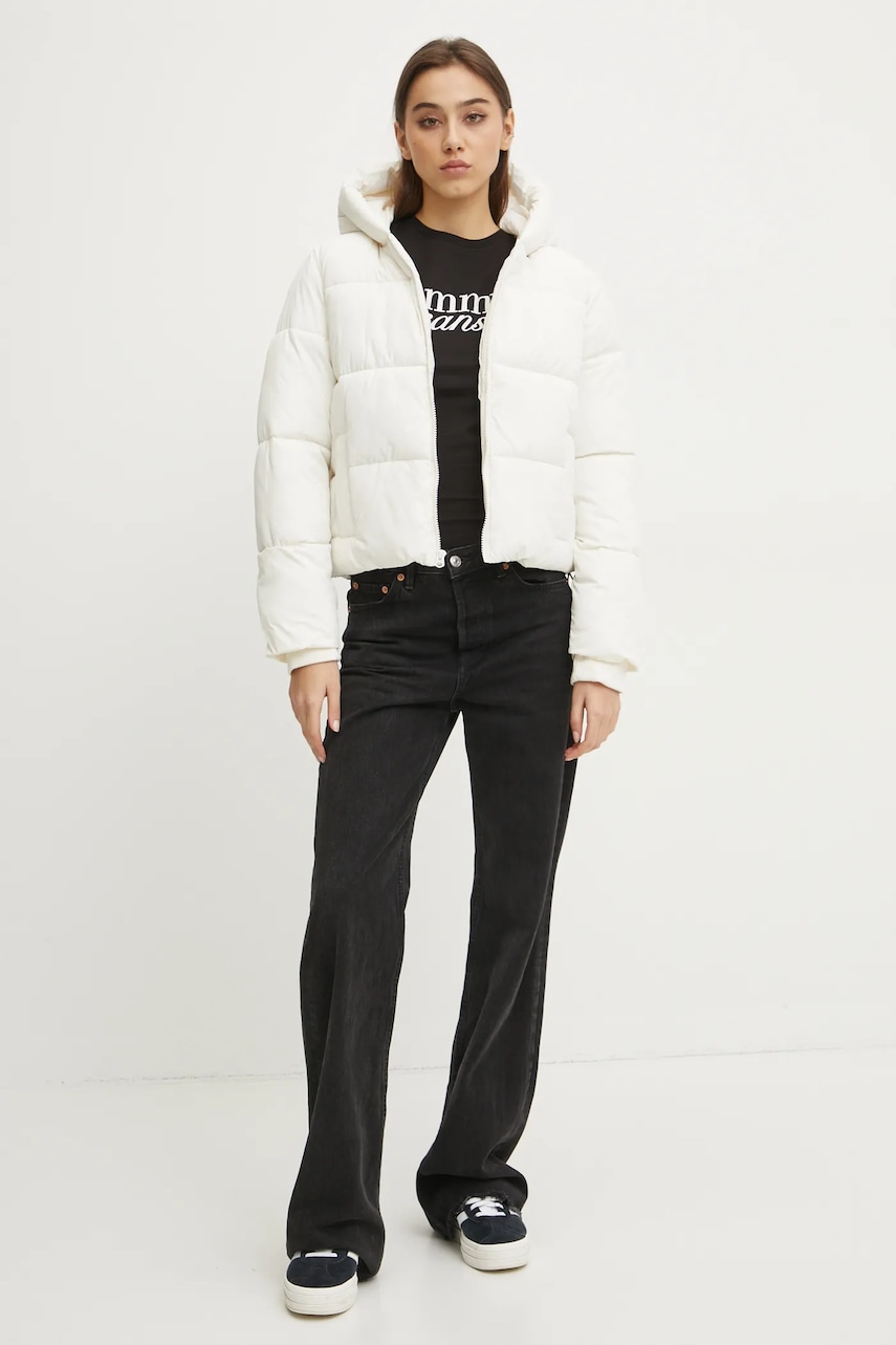 Хлопковая футболка Tommy Jeans женская цвет чёрный DW0DW19447 Хлопковая футболка Tommy Jeans женская цвет чёрный DW0DW19447