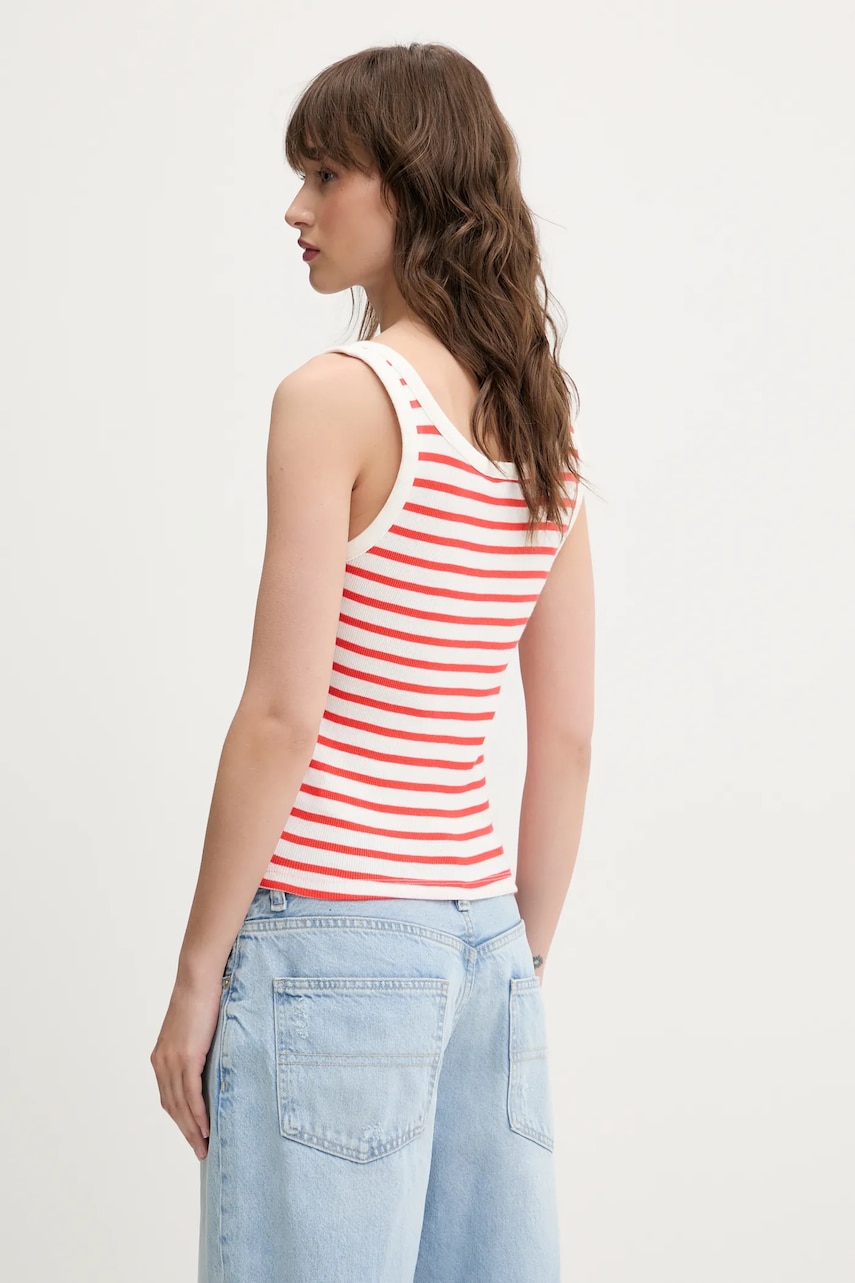 Топ Tommy Jeans женский цвет красный DW0DW19492 Топ Tommy Jeans женский цвет красный DW0DW19492