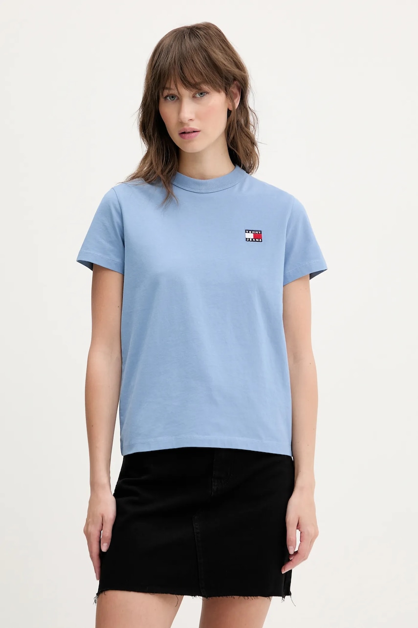 Tommy Jeans tricou din bumbac femei, DW0DW20153 Tommy Jeans tricou din bumbac femei, DW0DW20153