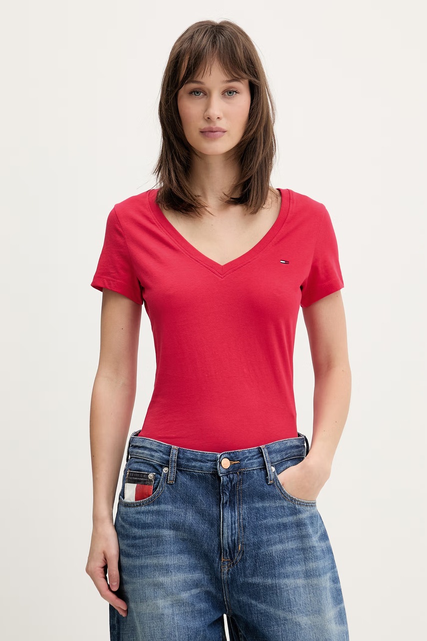 Tommy Jeans T-shirt γυναικείο βαμβακερό