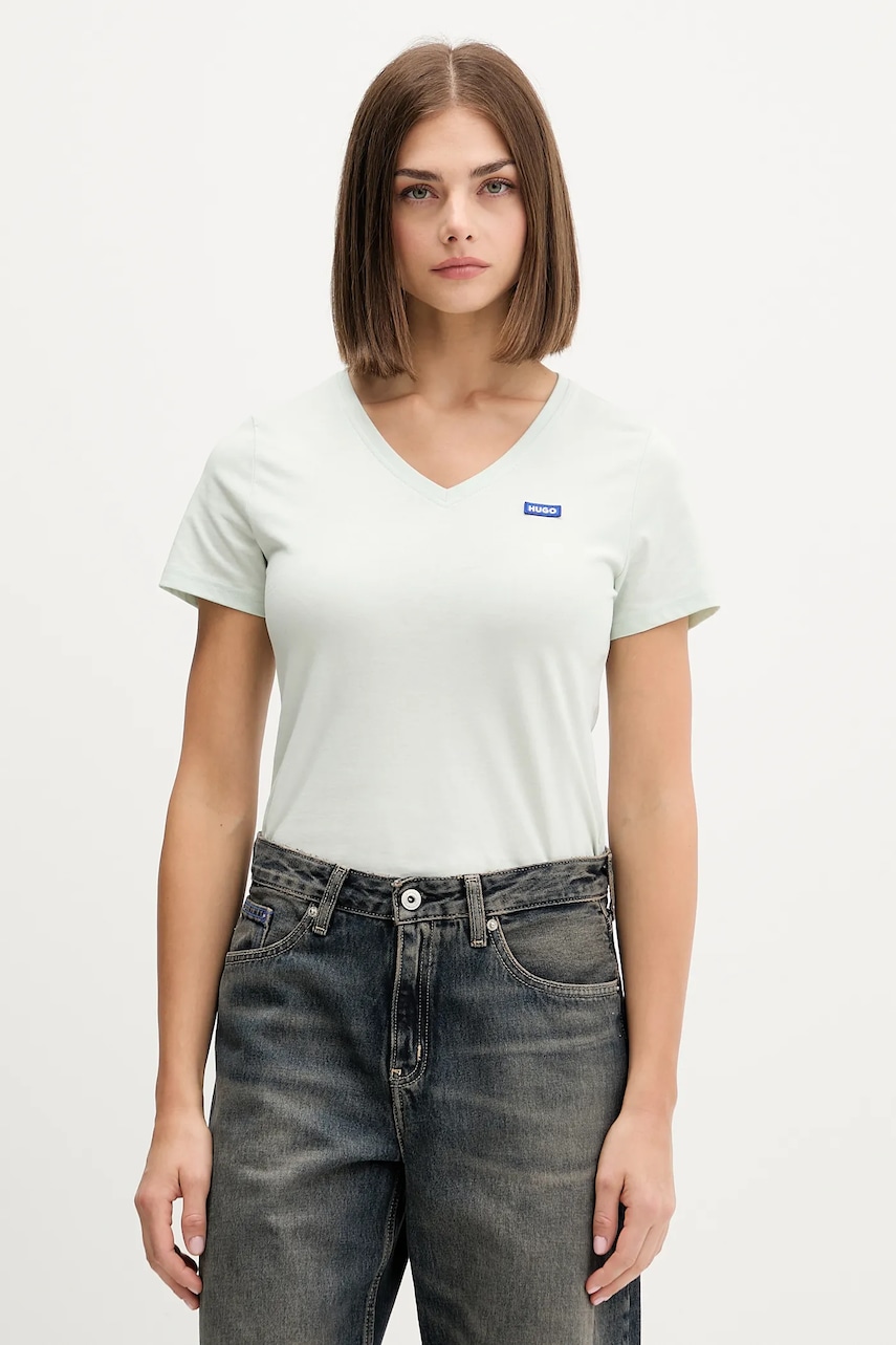 Hugo Blue tricou din bumbac culoarea negru, 50513667