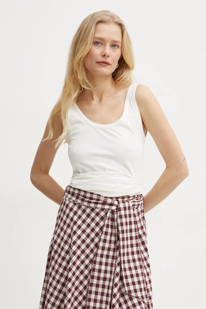 Forte Forte top din bumbac culoarea alb, 13638.my t-shirt