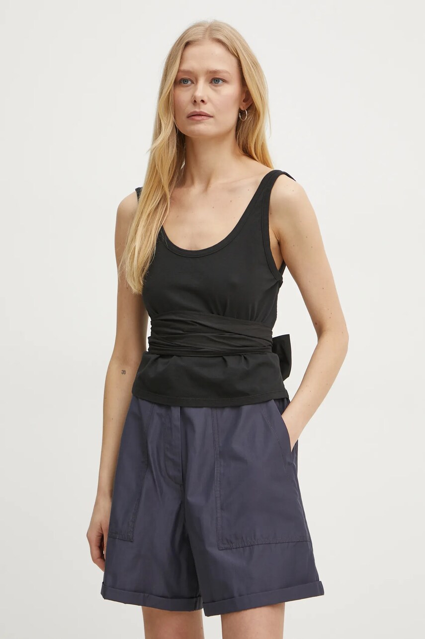 Forte Forte top din bumbac culoarea negru, 13638.my t-shirt