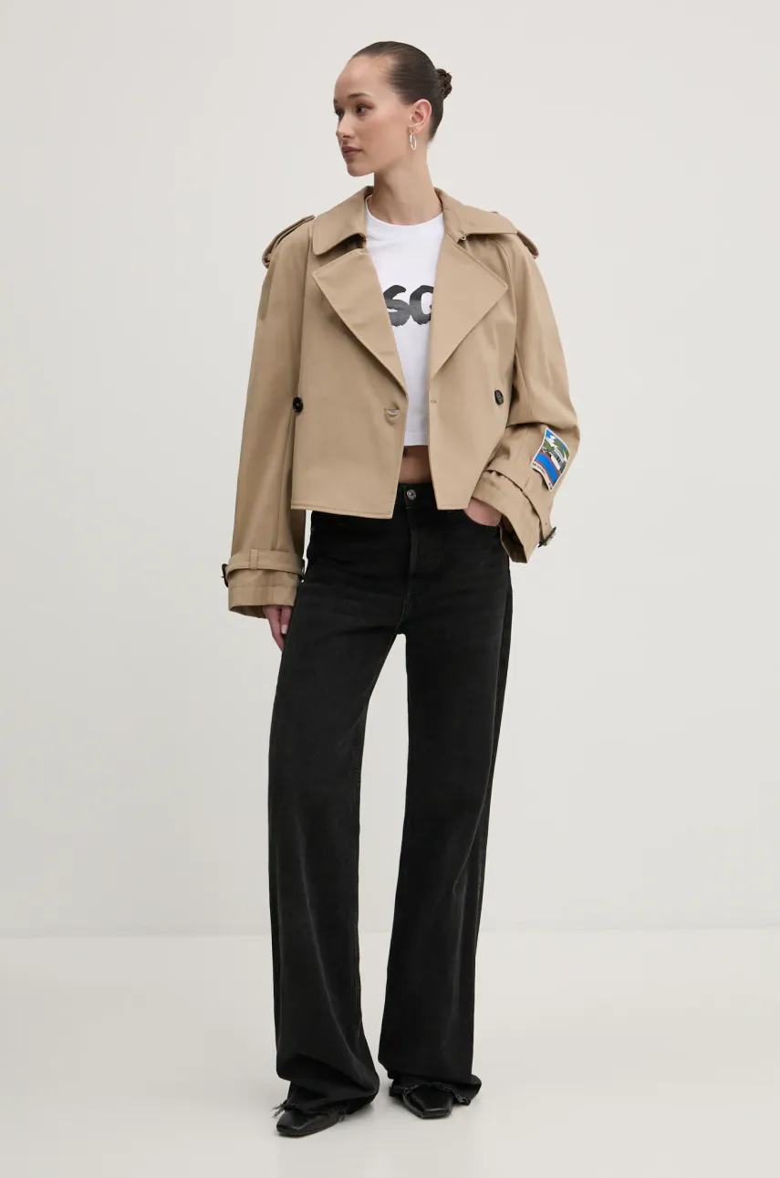 Хлопковая футболка MSGM женская цвет белый 3841MDM100.257002 Хлопковая футболка MSGM женская цвет белый 3841MDM100.257002