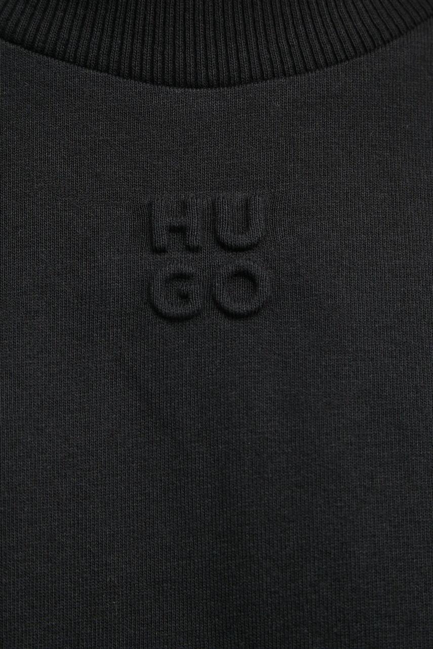 Бавовняна футболка HUGO жіноча колір чорний 50530453 