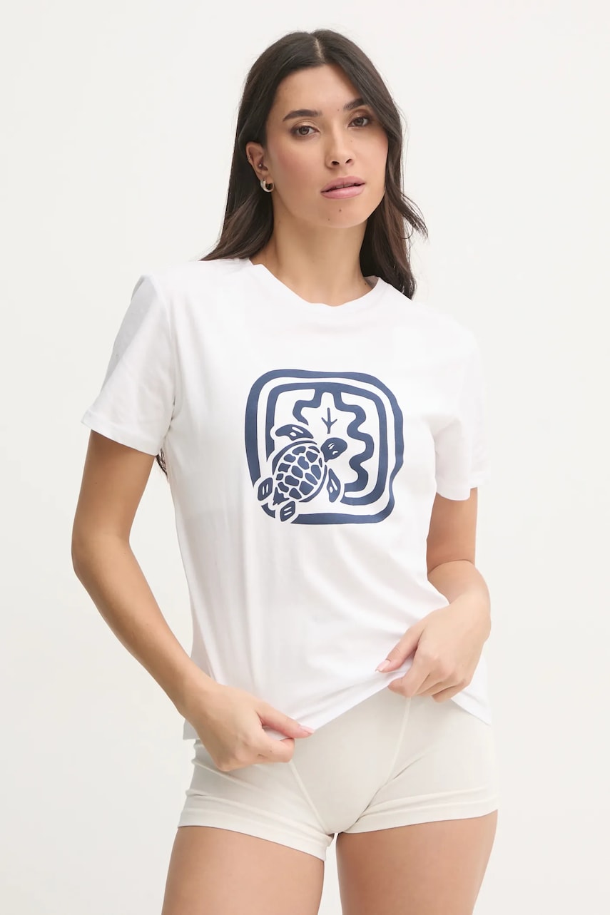 Vilebrequin tricou din bumbac LAORA femei, culoarea alb, AORAP9I3