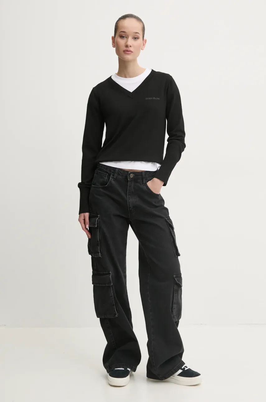 Хлопковая футболка Guess Jeans женская цвет белый W5RI41 K8HM0 Хлопковая футболка Guess Jeans женская цвет белый W5RI41 K8HM0