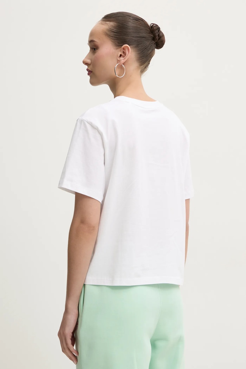 Βαμβακερό μπλουζάκι Guess Jeans γυναικείο, χρώμα: άσπρο, W5RI42 K8HM0 φωτογραφία