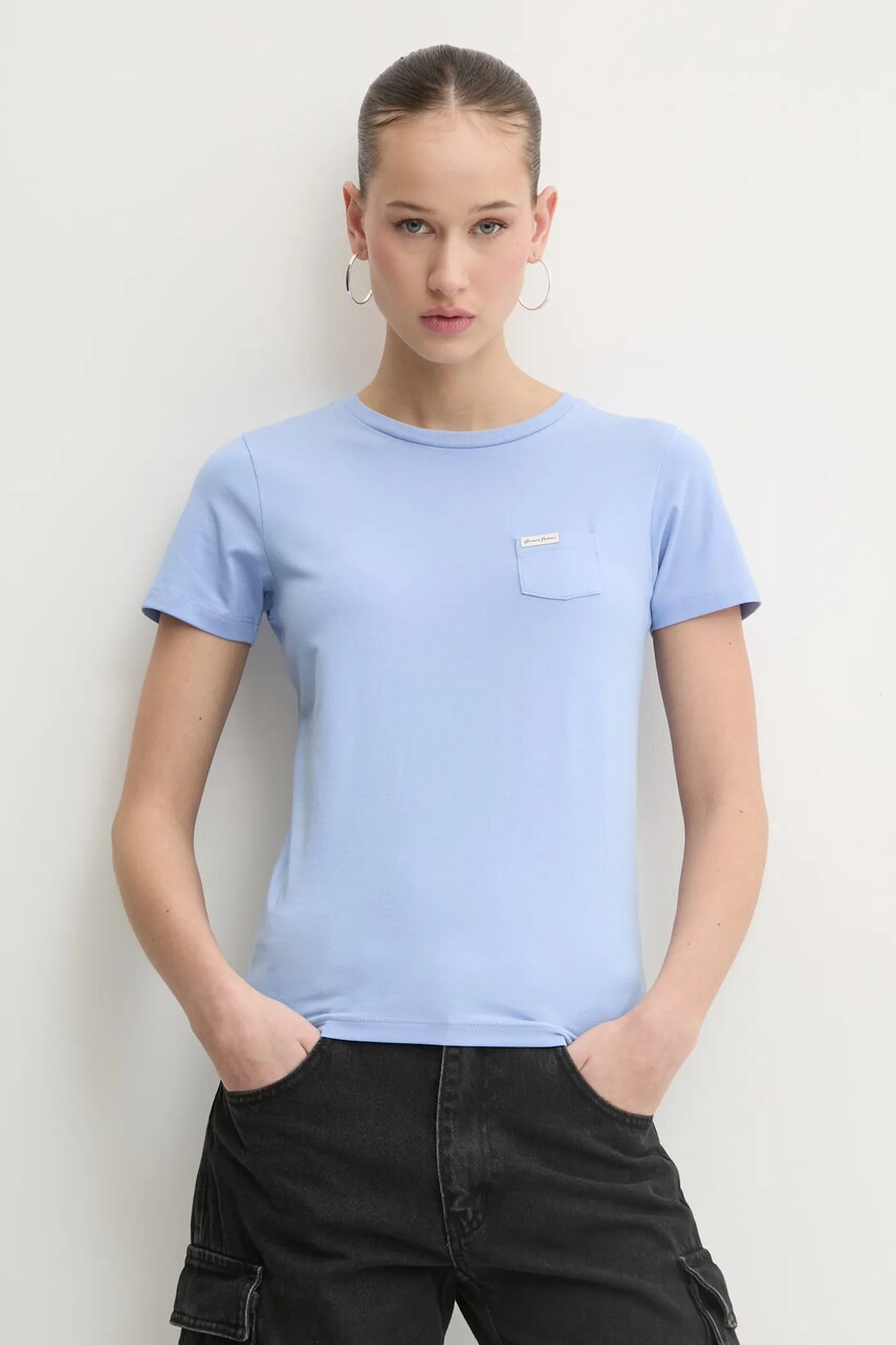 Levně Tričko Guess Jeans modrá barva, W5RI52 J1314