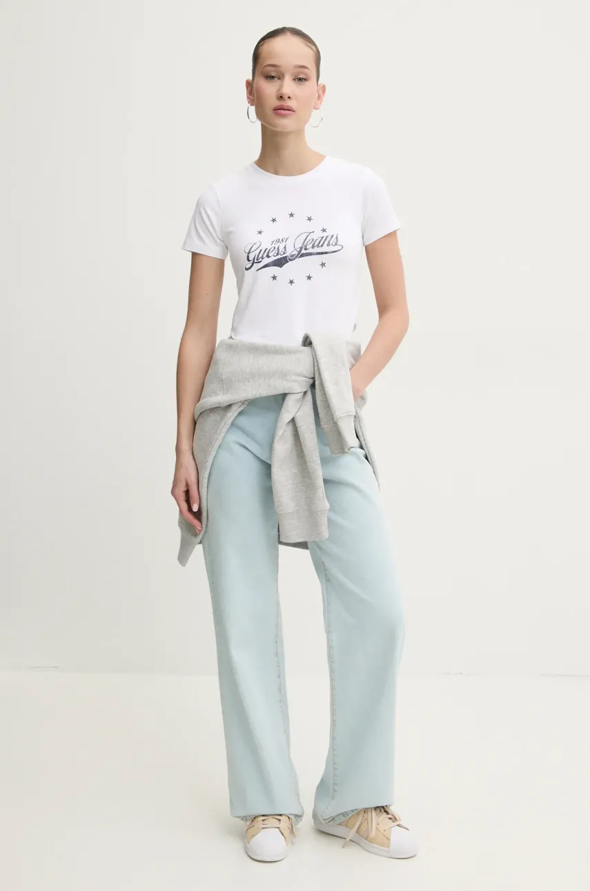 Футболка Guess Jeans женская цвет белый W5RI59 J1314 Футболка Guess Jeans женская цвет белый W5RI59 J1314