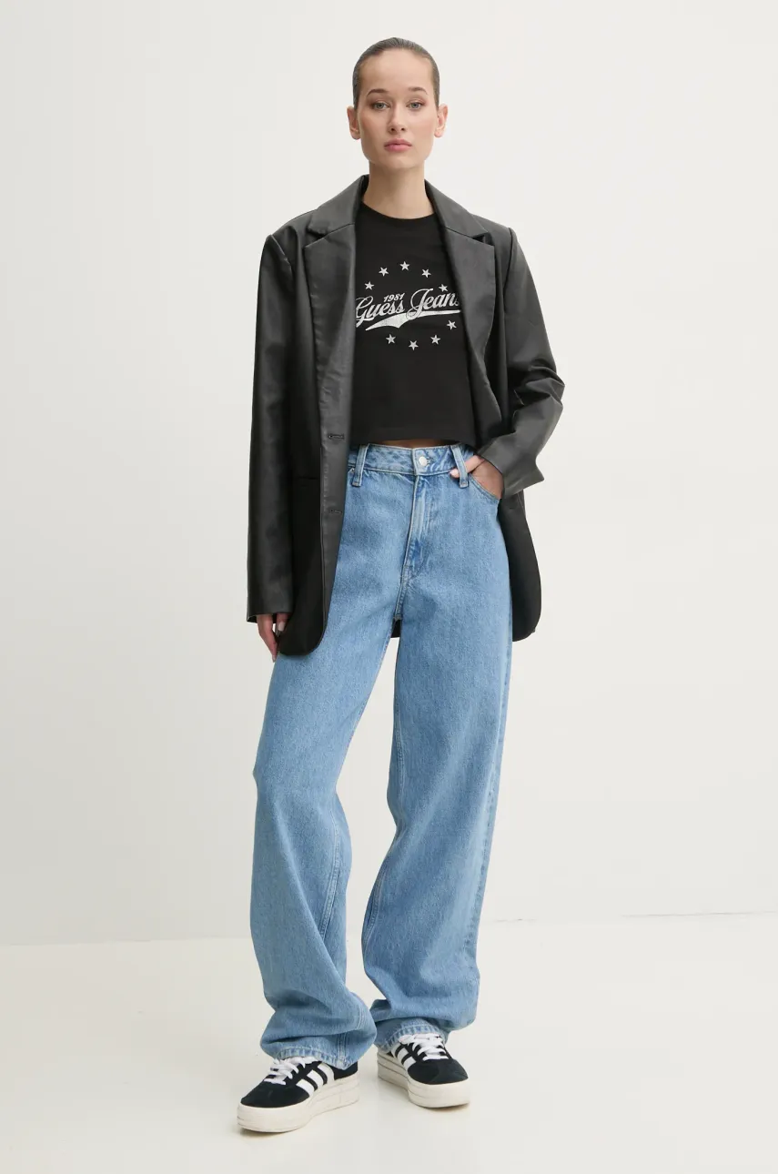 Футболка Guess Jeans женская цвет чёрный W5RI59 J1314 Футболка Guess Jeans женская цвет чёрный W5RI59 J1314