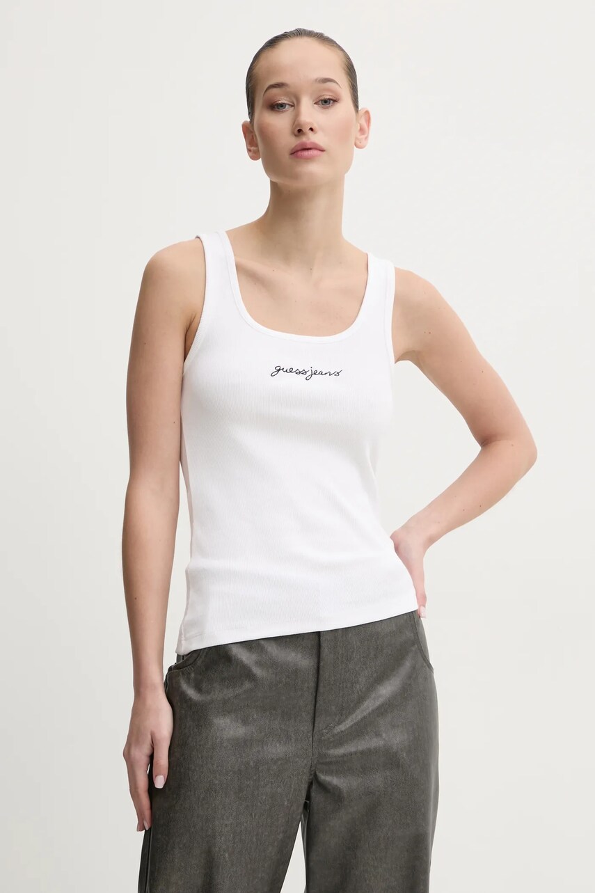 Levně Top Guess Jeans dámský, bílá barva, W5RP48 KA0H1