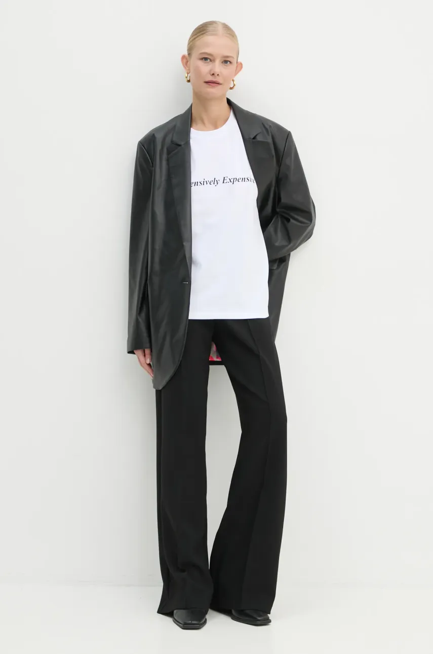 Хлопковая футболка Victoria Beckham женская цвет белый 1125JTS006356A Хлопковая футболка Victoria Beckham женская цвет белый 1125JTS006356A