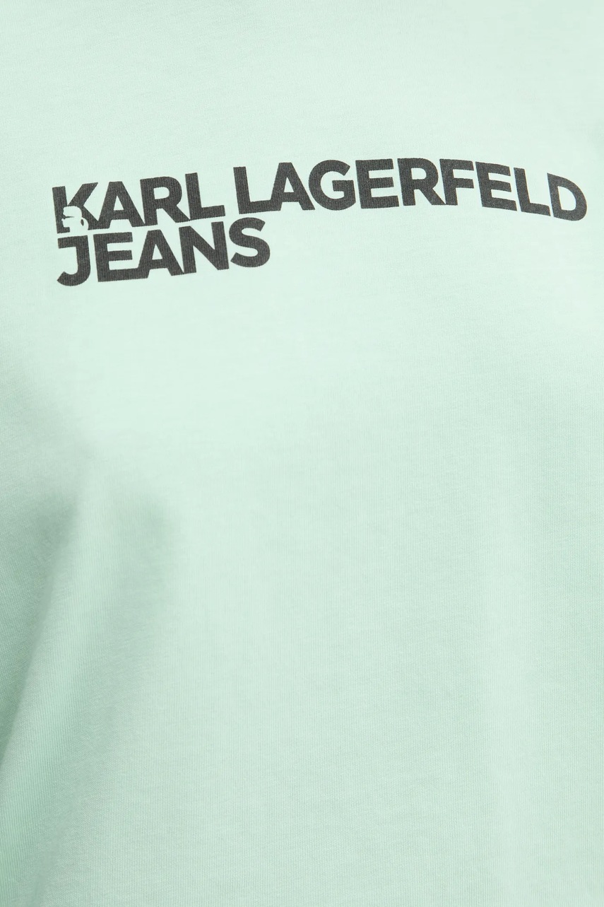 Бавовняна футболка Karl Lagerfeld Jeans жіноча колір зелений A1W17005 