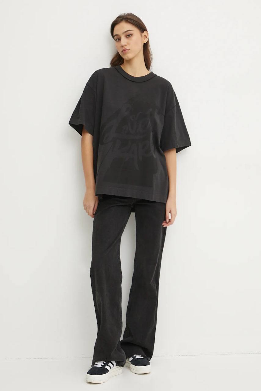 Хлопковая футболка Karl Lagerfeld Jeans женская цвет чёрный A1W17147 Хлопковая футболка Karl Lagerfeld Jeans женская цвет чёрный A1W17147