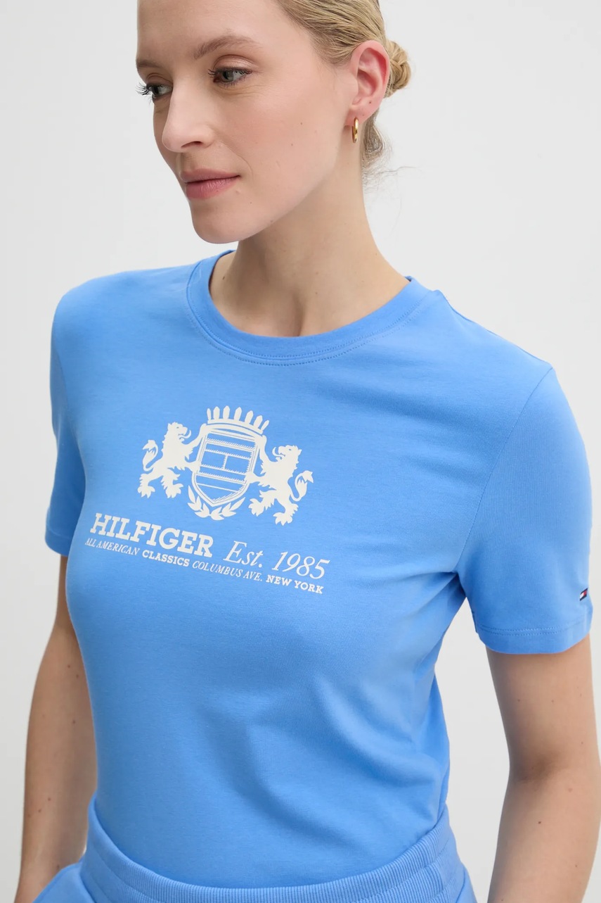 Μπλουζάκι Tommy Hilfiger χρώμα: μπλε, WW0WW43892 φωτογραφία
