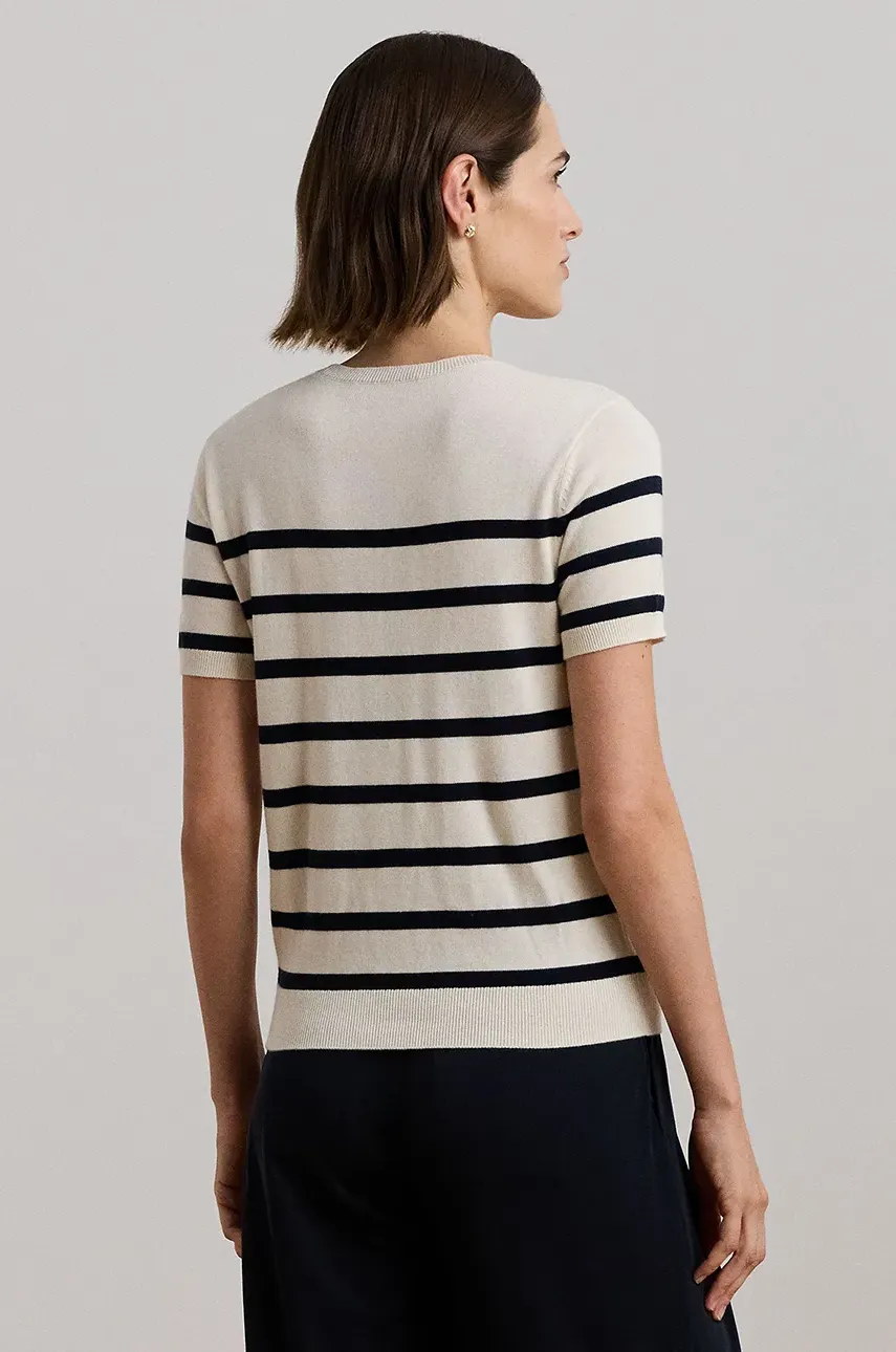 Футболка Lauren Ralph Lauren женская цвет бежевый 200961688 Футболка Lauren Ralph Lauren женская цвет бежевый 200961688