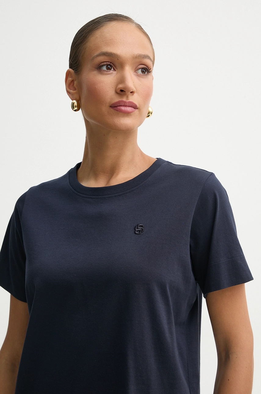 BOSS tricou femei, culoarea albastru marin, 50532092