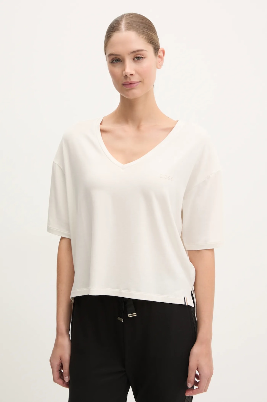 BOSS tricou femei, culoarea alb, 50535723