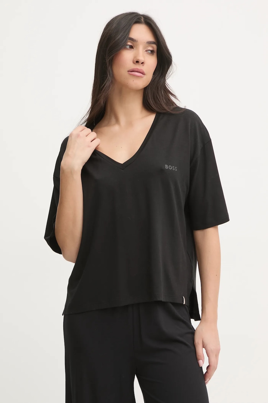 BOSS tricou femei, culoarea negru, 50535723