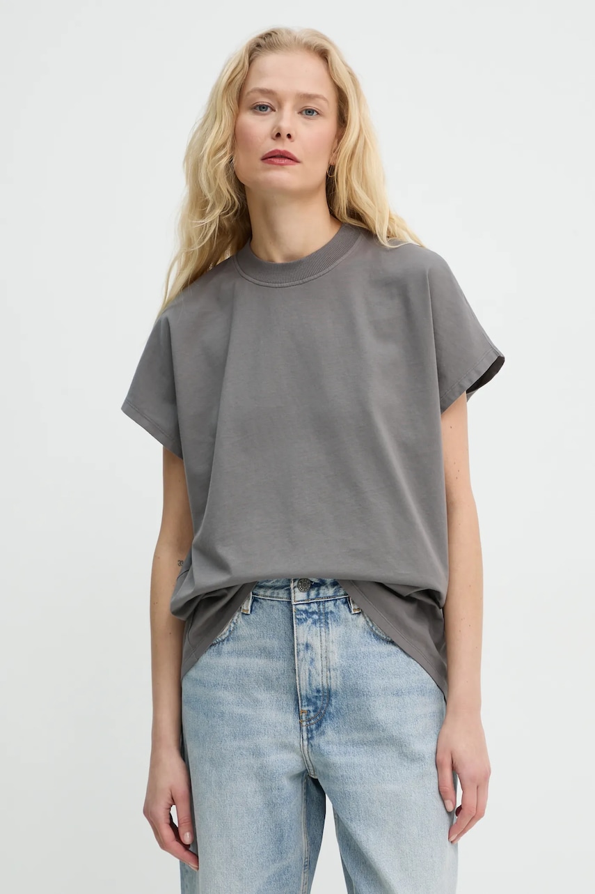Won Hundred tricou din bumbac femei, culoarea gri, 3373-12071 Won Hundred tricou din bumbac femei, culoarea gri, 3373-12071