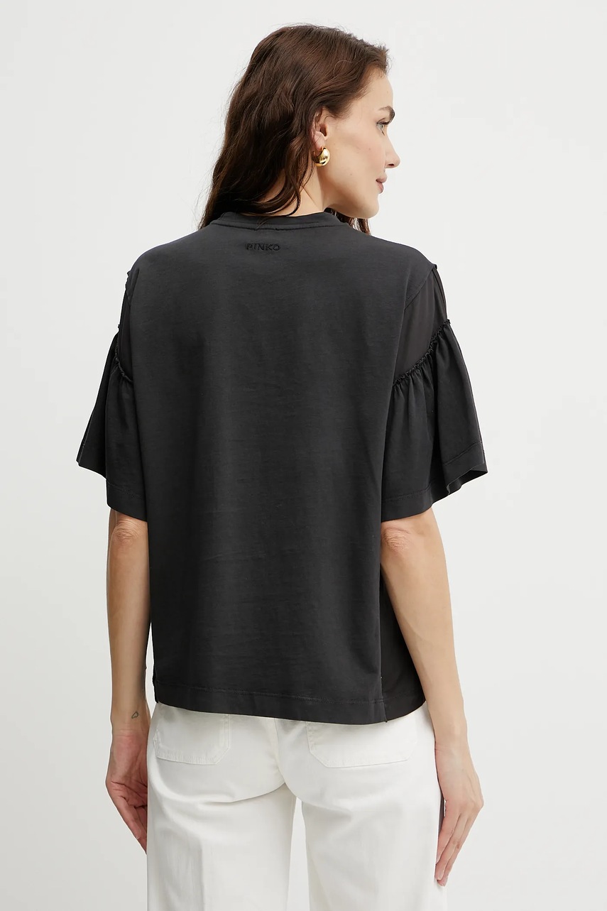 Μπλουζάκι Pinko χρώμα: μαύρο, 104965 A2HX φωτογραφία