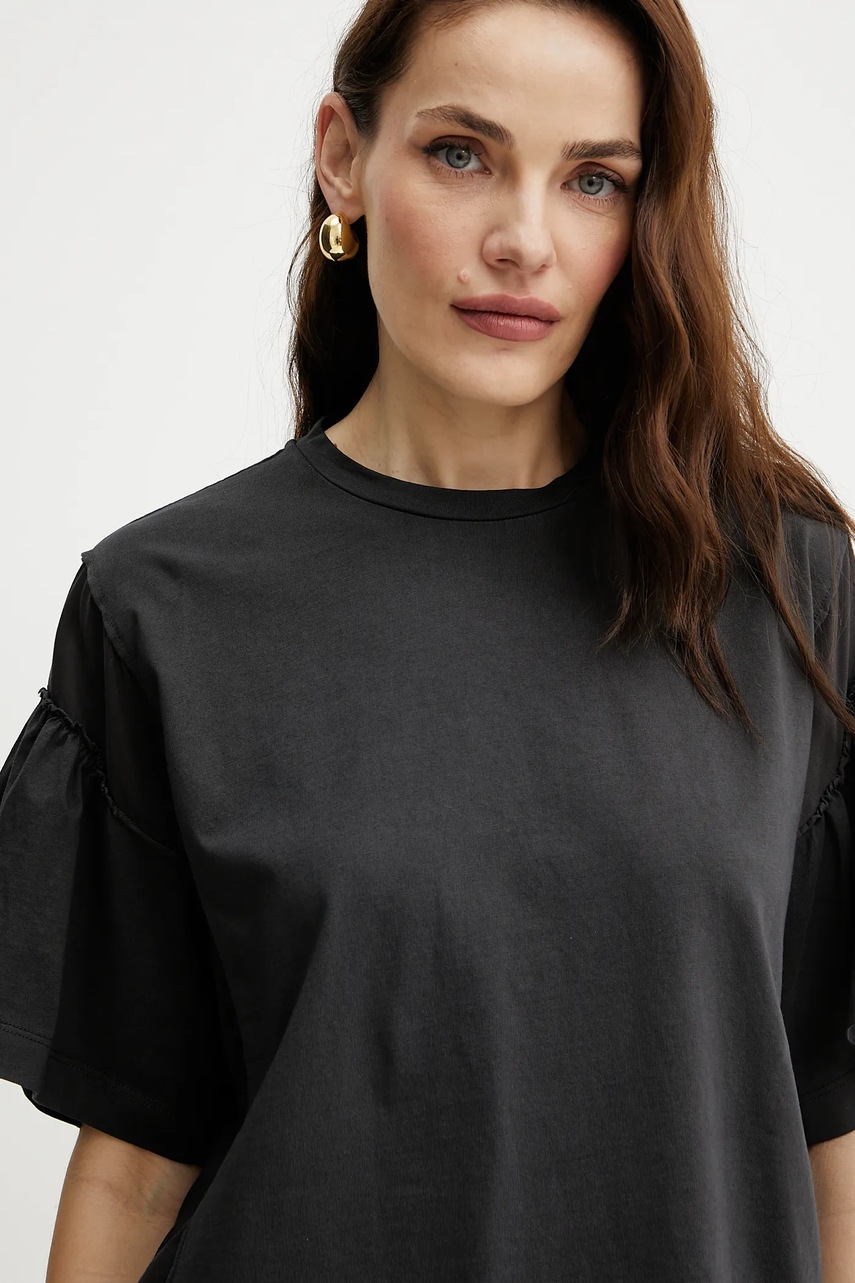 Μπλουζάκι Pinko χρώμα: μαύρο, 104965 A2HX φωτογραφία