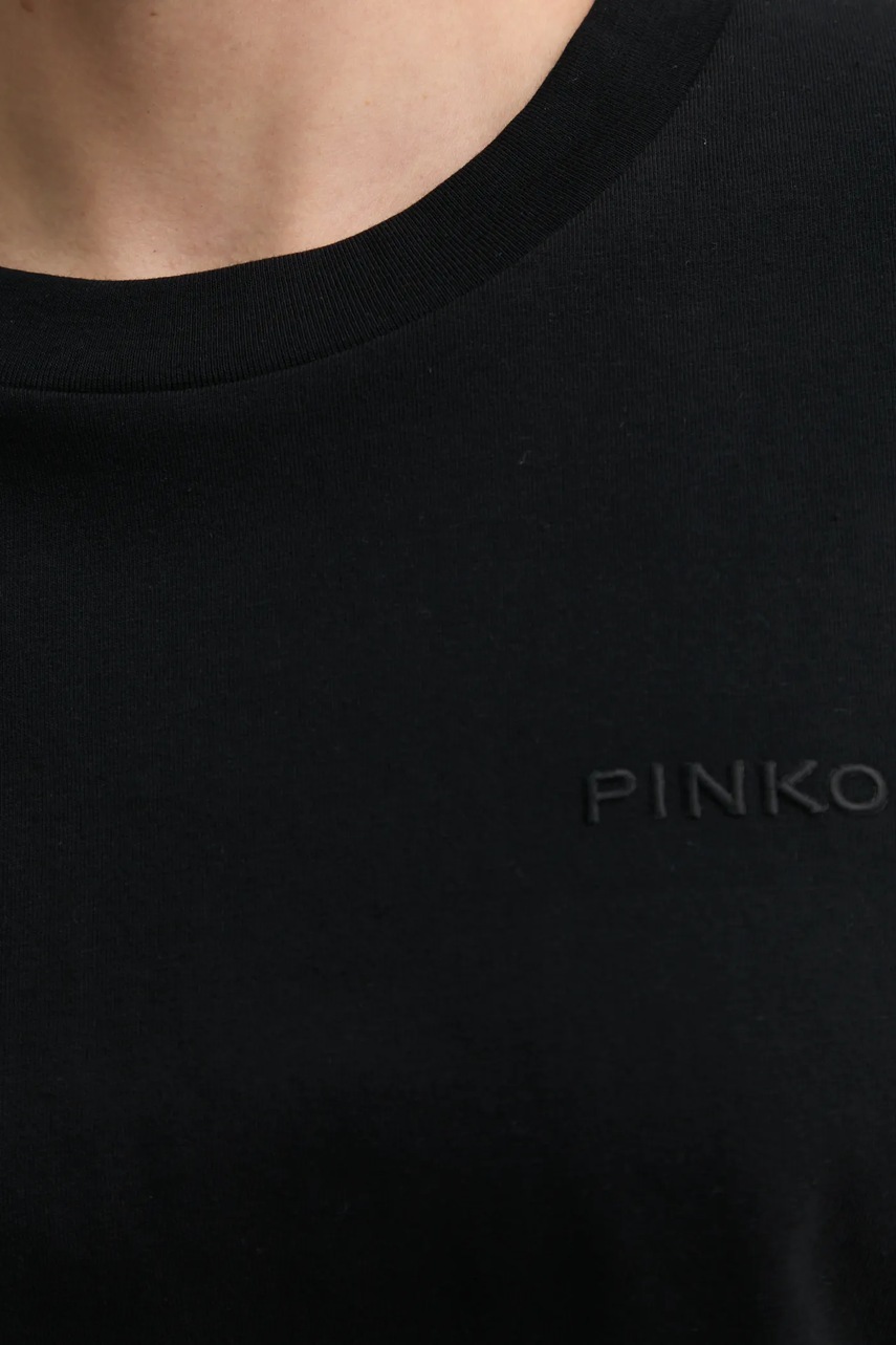 Βαμβακερό μπλουζάκι Pinko γυναικείο, χρώμα: μαύρο, 104882 A2HN φωτογραφία