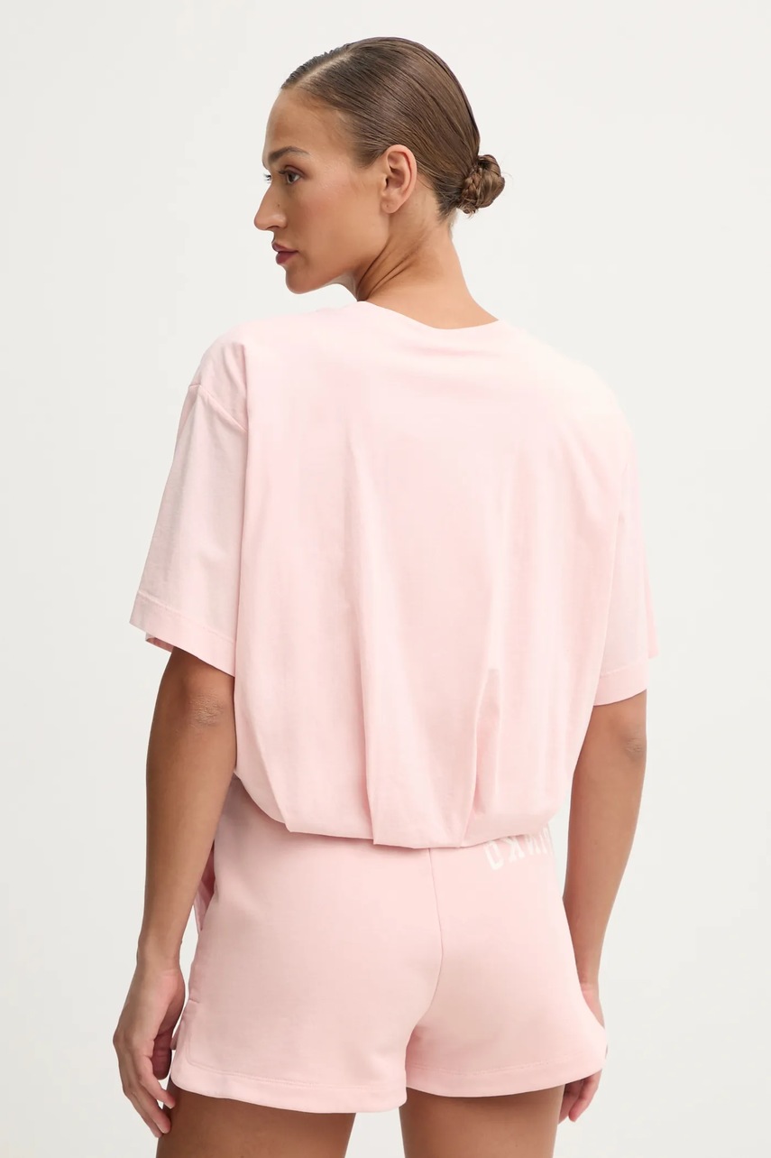 Βαμβακερό μπλουζάκι Pinko γυναικείο, χρώμα: ροζ, 104257 A2C0 φωτογραφία