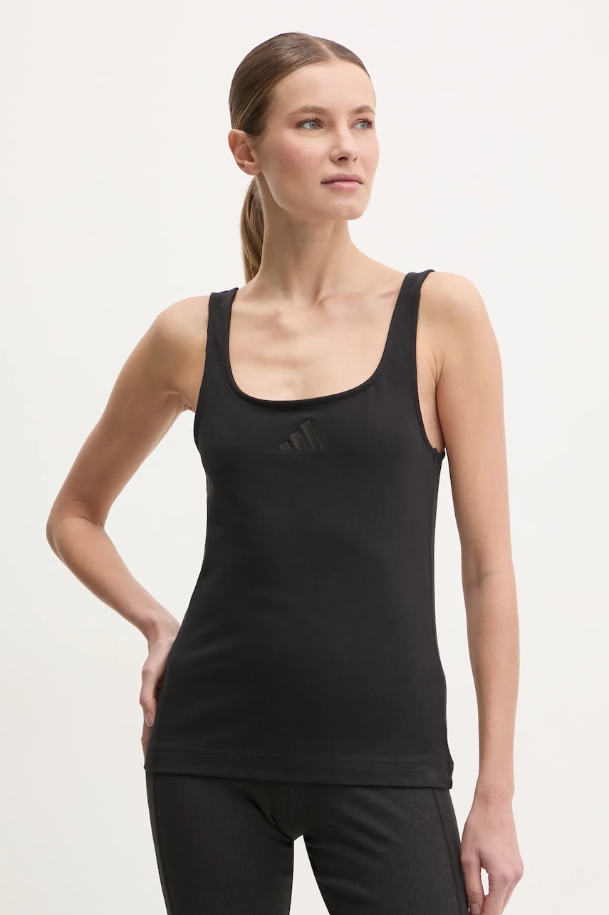 adidas top ALL SZN Luxe femei, culoarea negru, JJ2336