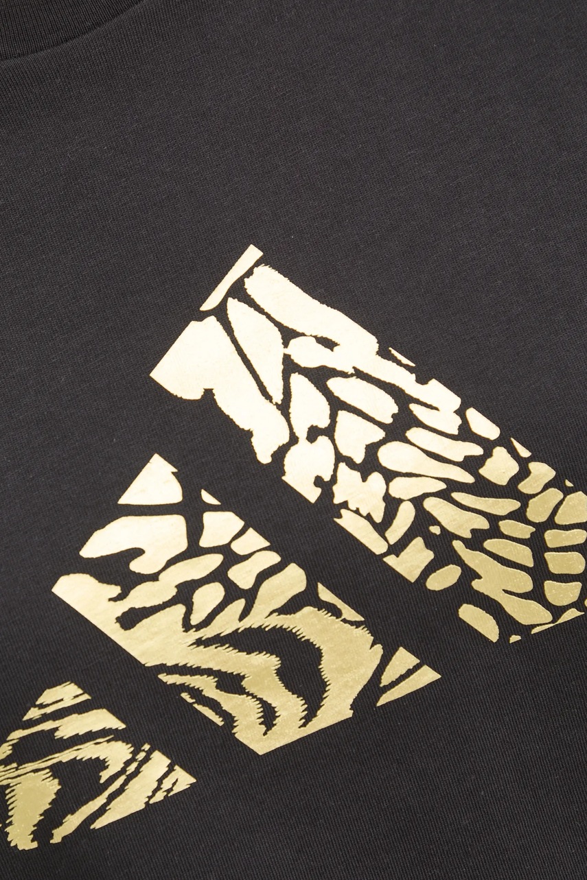 Βαμβακερό μπλουζάκι adidas W T MET TEE γυναικείο, χρώμα: μαύρο, JJ4059 φωτογραφία