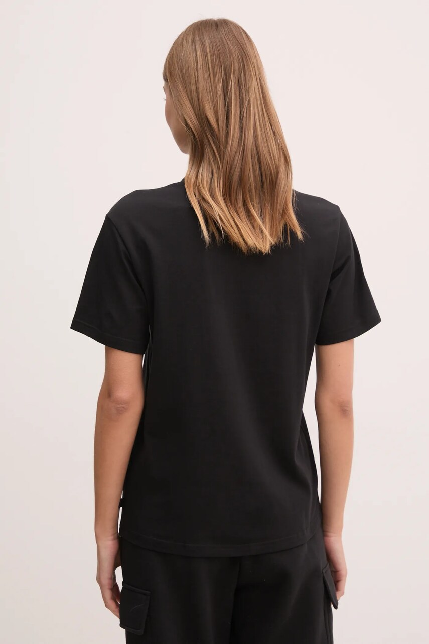 adidas t-shirt W Elem Flrl Tee női, fekete, JP0115 termék 2. képe