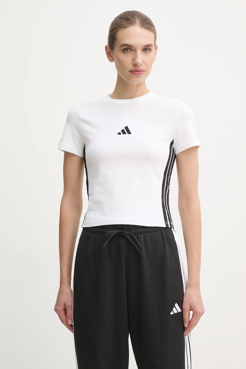 adidas tricou Essentials femei, culoarea alb, JE1239