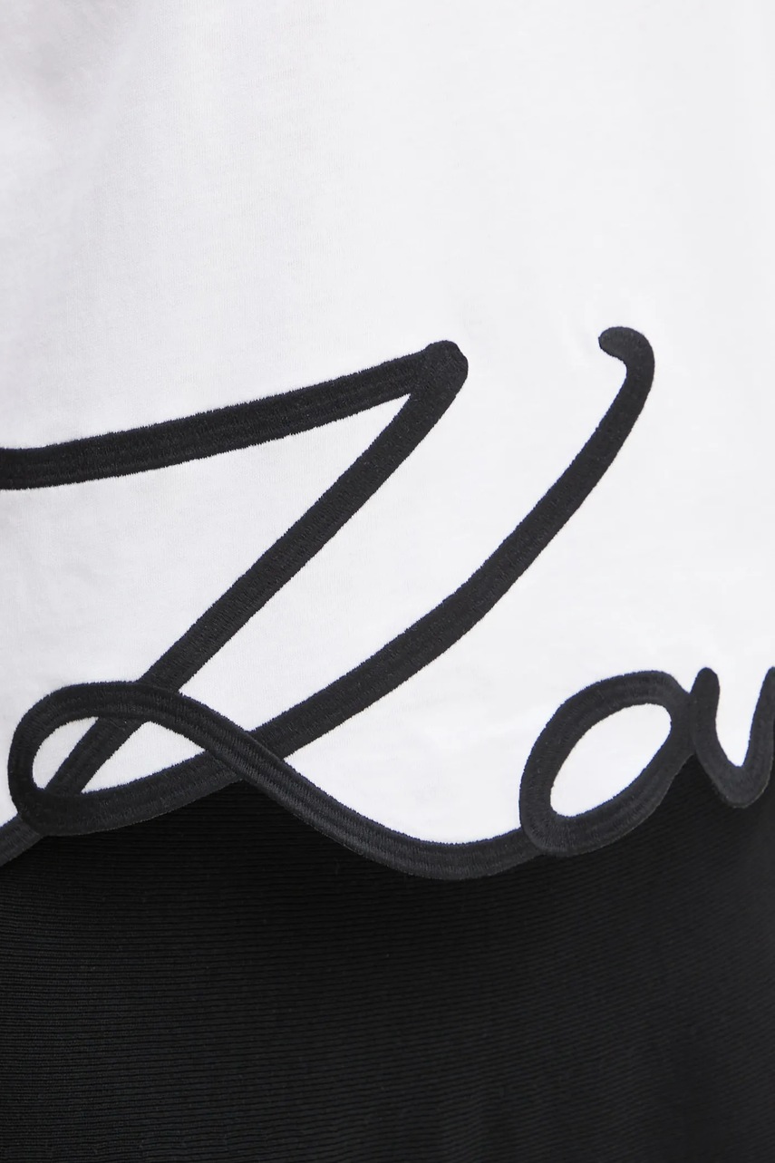 Βαμβακερό μπλουζάκι Karl Lagerfeld KARL SIGNATURE φωτογραφία