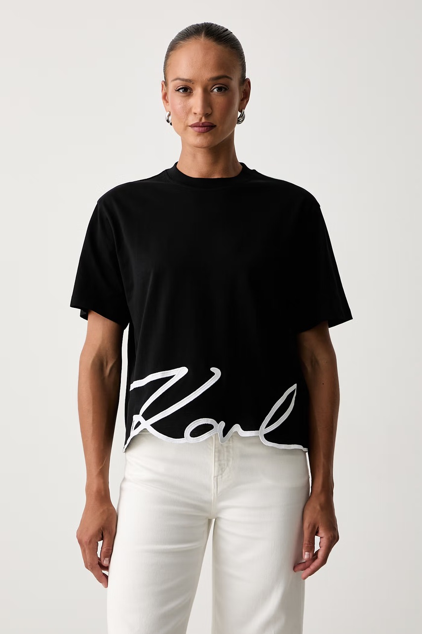 Karl Lagerfeld Βαμβακερό μπλουζάκι Karl Lagerfeld KARL SIGNATURE