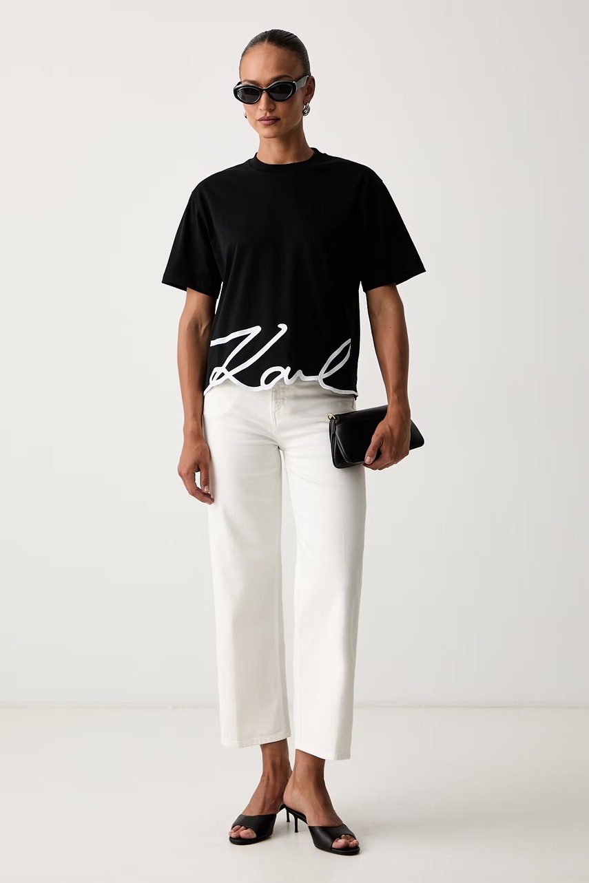 Karl Lagerfeld Βαμβακερό μπλουζάκι Karl Lagerfeld KARL SIGNATURE