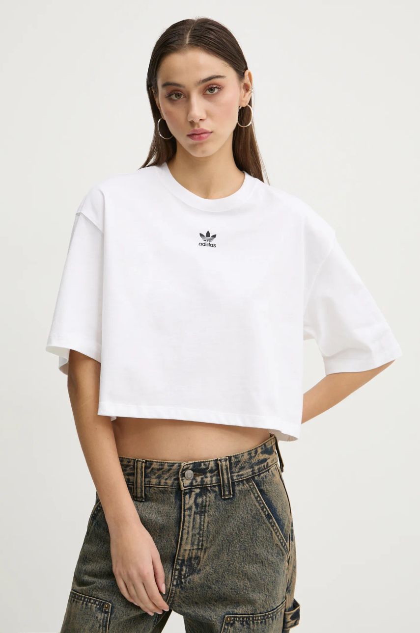 adidas Originals tricou Essential femei, culoarea alb, JJ3385