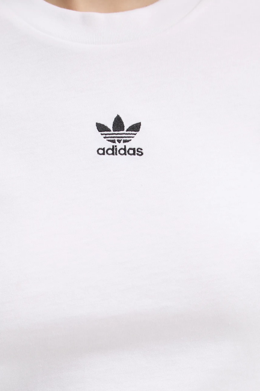 Βαμβακερό μπλουζάκι adidas Originals Essential γυναικείο, χρώμα: μπεζ, JC8973 φωτογραφία