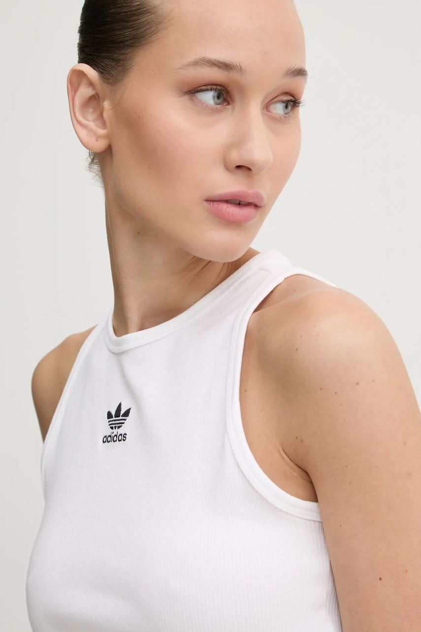 Top adidas Originals Essential χρώμα: άσπρο, JC9007 φωτογραφία