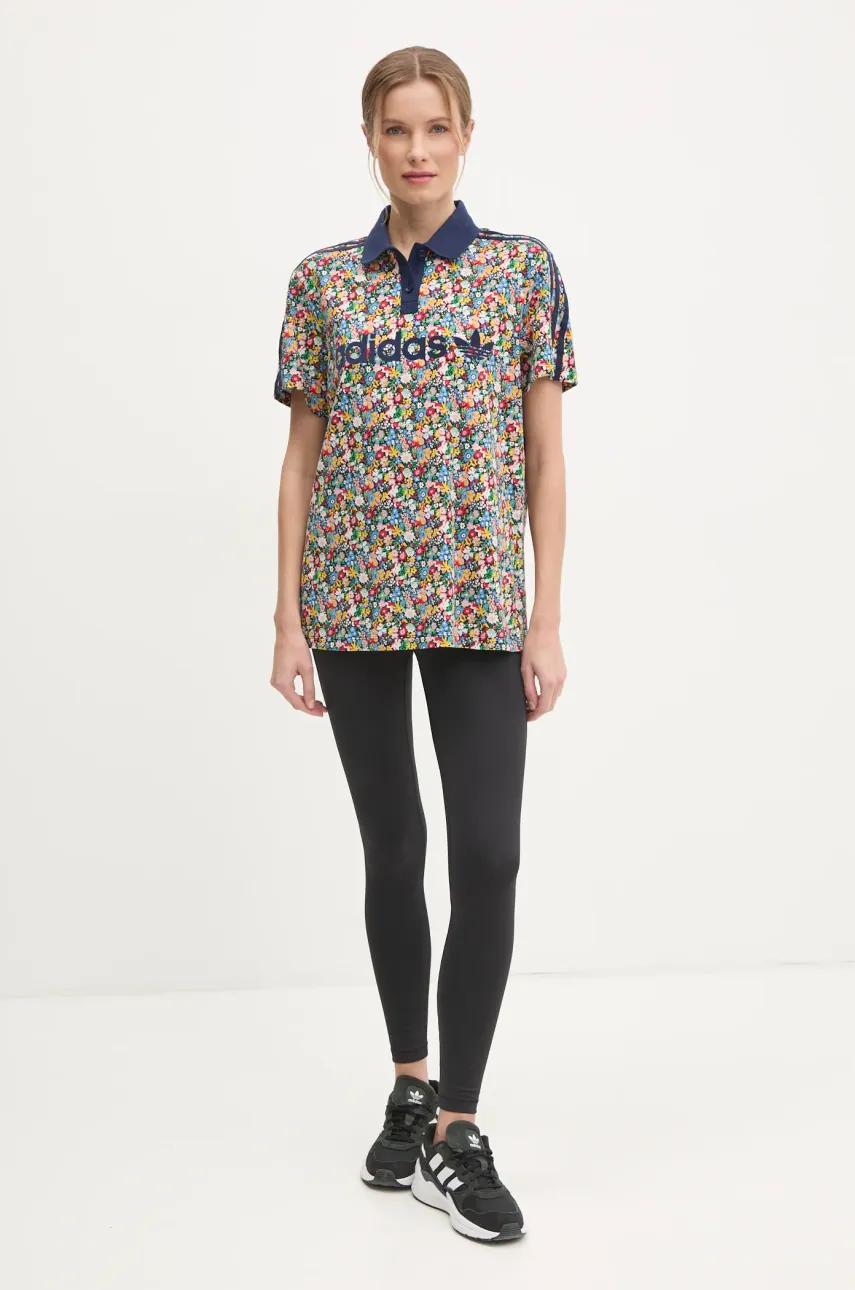 Поло adidas Originals Liberty женское цвет синий JC7786 Поло adidas Originals Liberty женское цвет синий JC7786