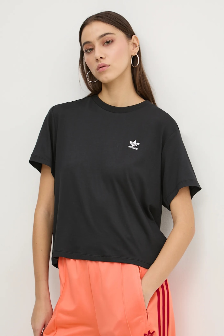 adidas Originals tricou SNAKE TRF TEE femei, culoarea negru, JC5748 adidas Originals tricou SNAKE TRF TEE femei, culoarea negru, JC5748