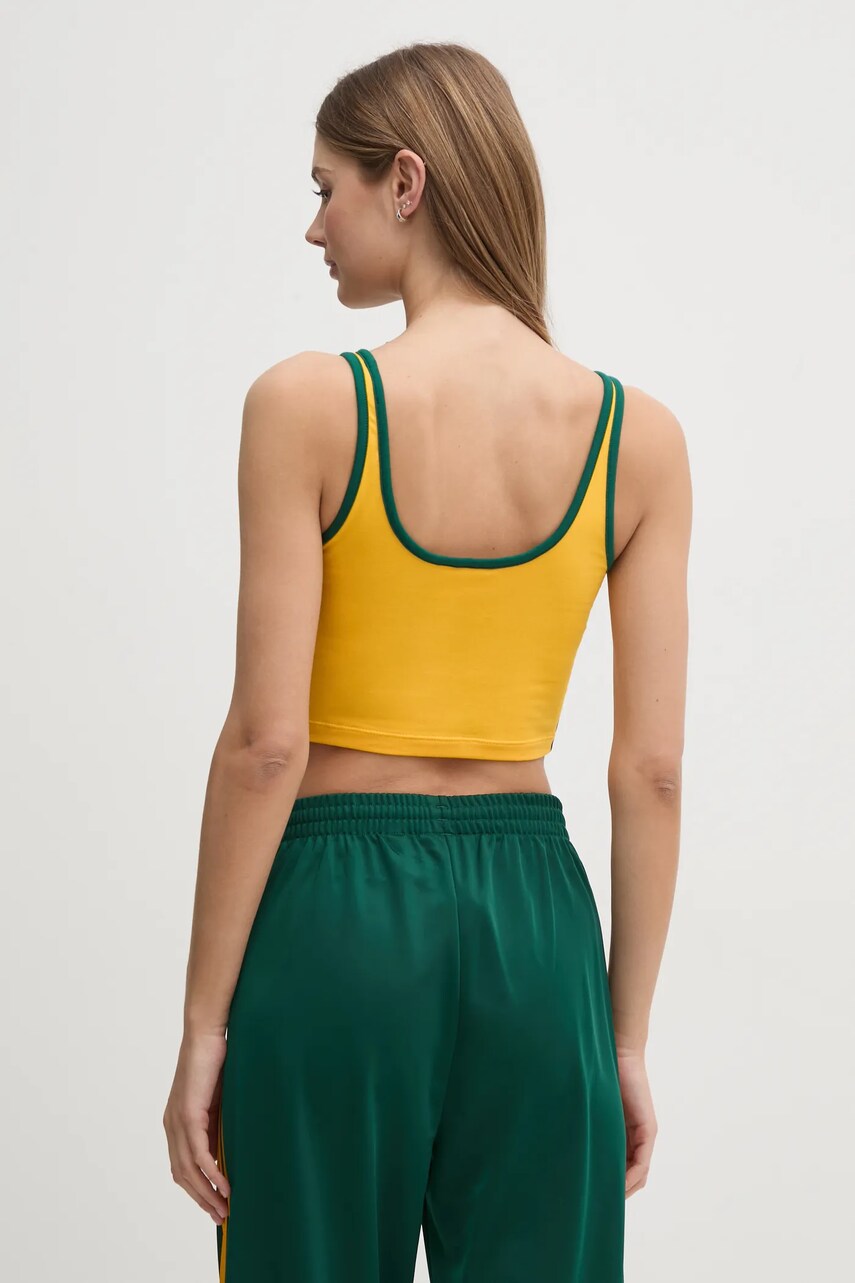 adidas Originals top 3S BRA TOP női, sárga, JP2291 termék 2. képe
