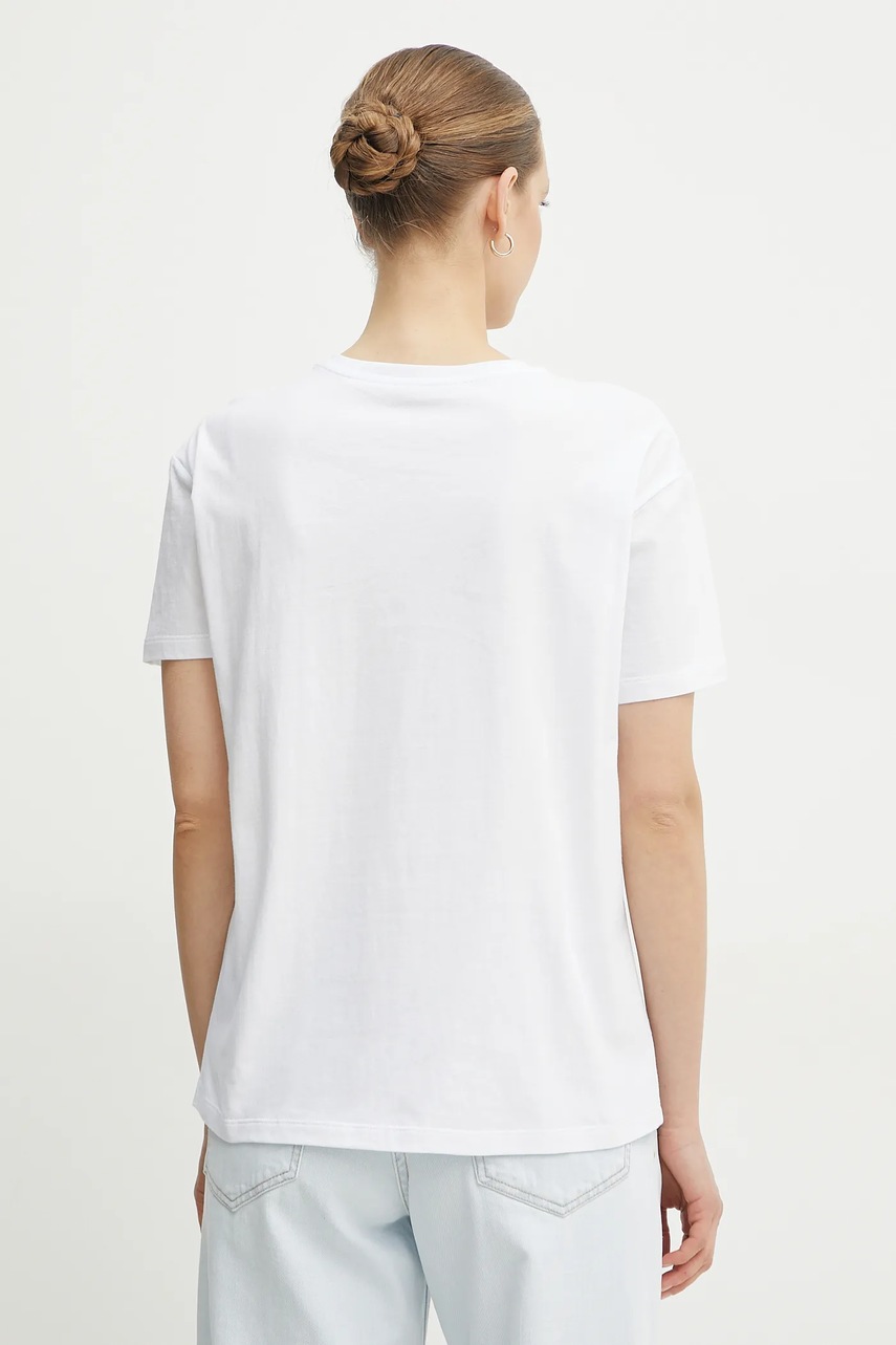 Βαμβακερό μπλουζάκι Twinset γυναικείο, χρώμα: άσπρο, 251TT2041 φωτογραφία