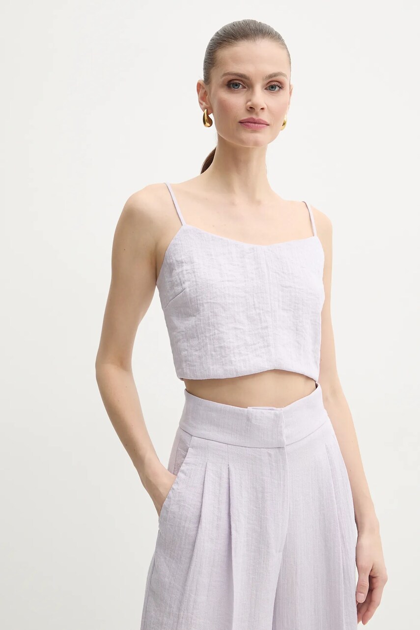 Levně Halenka Twinset dámská, fialová barva, hladká, 251TT2282